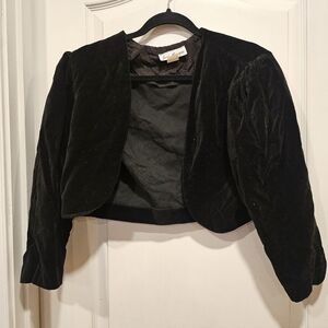 Jeri Marque Black Velvet Women's Bolero Jacket